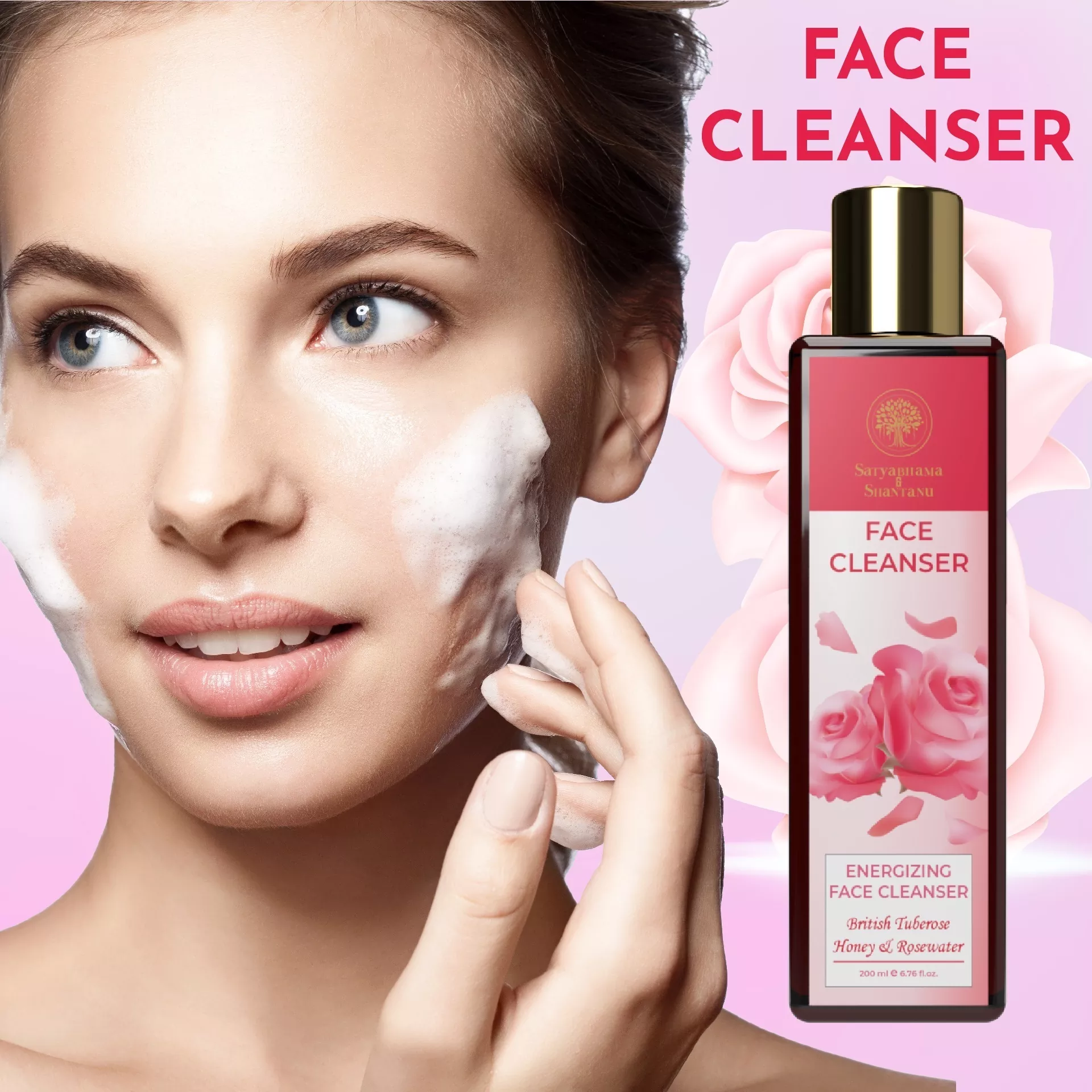 RBV B2B British Tuberose Honey & Rosewater Face Cleanser (200ml)-12 Pcs.